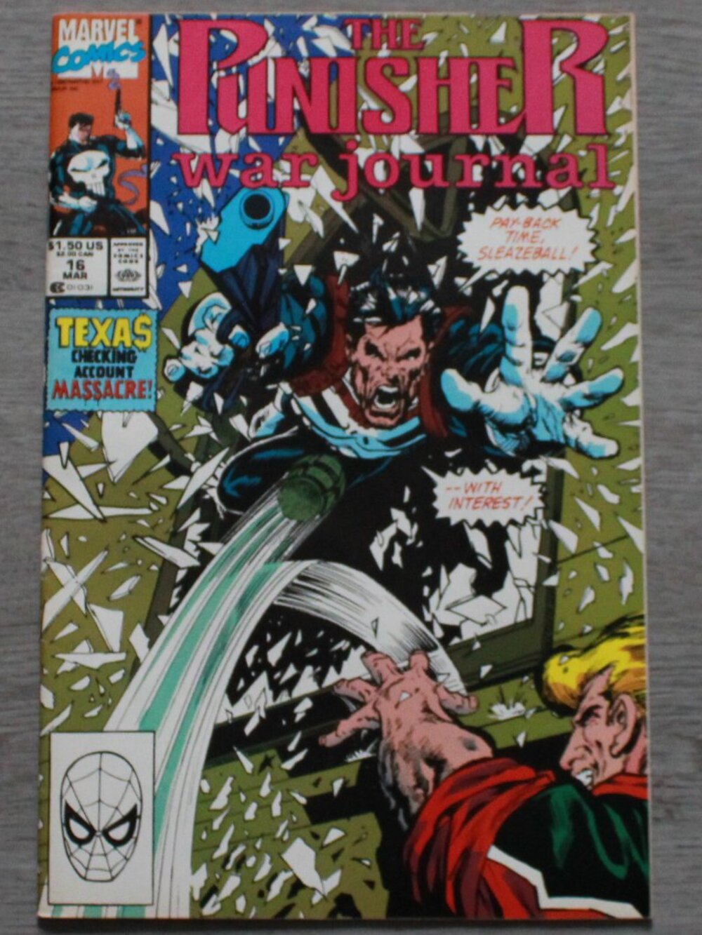 Vintage Marvel Comics 1990 "The Punisher War Journal #16" Comic Book